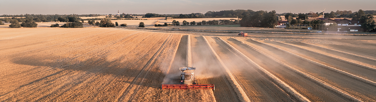 Traktor med halmballe