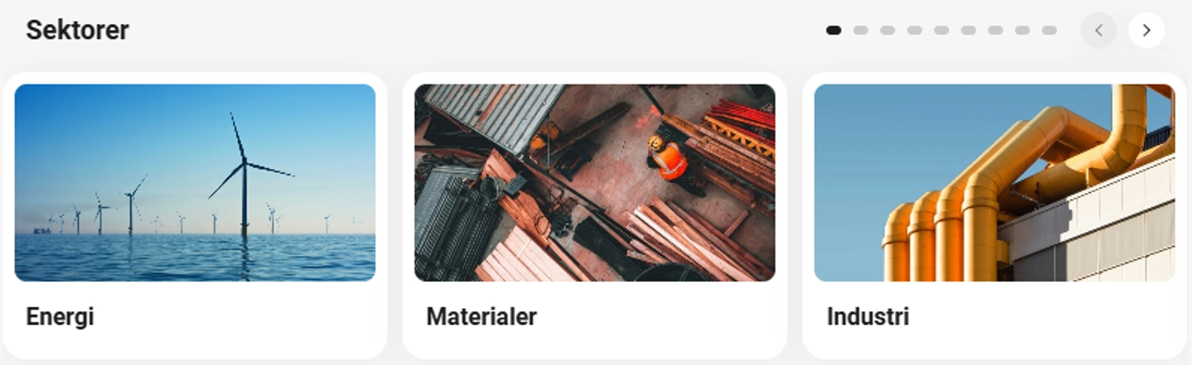 Investering i sektorer